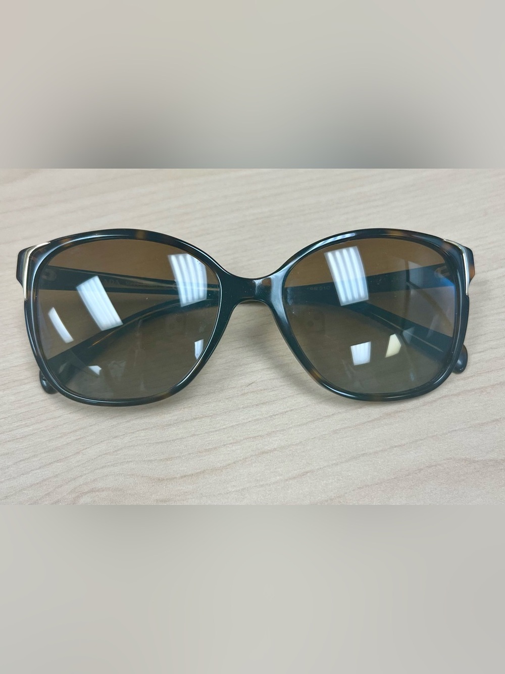 Prada Women's Oversized Sunglasses in Dark Tortoise and Brown Lenses